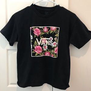 Girls flower Vans shirt